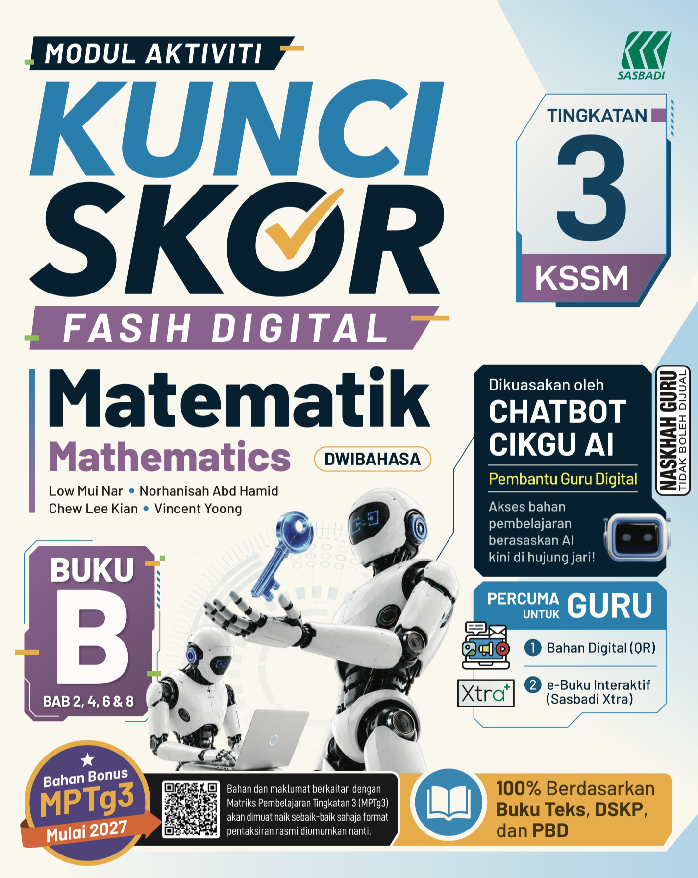 Modul Aktiviti Kunci Skor KSSM Matematik (Bilingual) Ting. 3 (Buku B) Cover